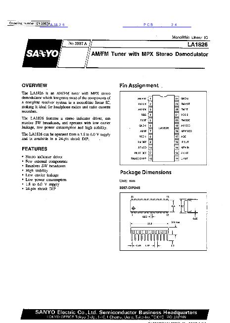 LA1826數(shù)據(jù)手冊(cè)封面