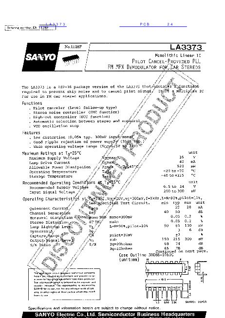 LA3373數(shù)據(jù)手冊(cè)封面