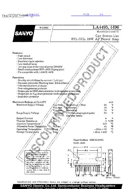 LA4495數(shù)據(jù)手冊封面