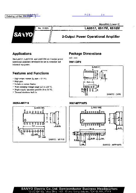 LA6517數(shù)據(jù)手冊封面