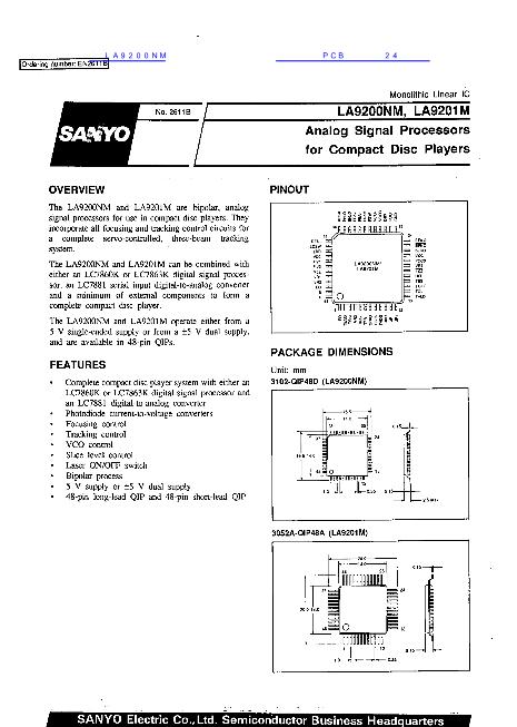 LA9200NM數(shù)據(jù)手冊(cè)封面