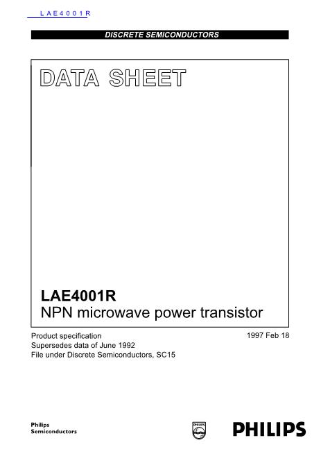 LAE4001R數(shù)據(jù)手冊(cè)封面