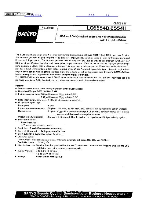 LC6554數(shù)據(jù)手冊封面