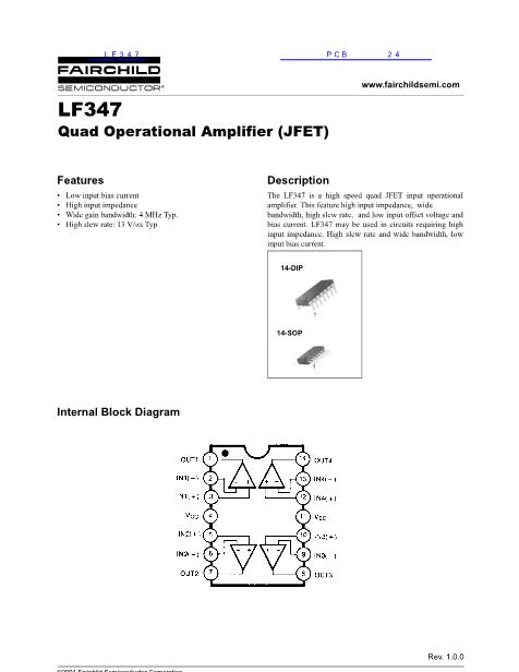 LF347数据手册封面