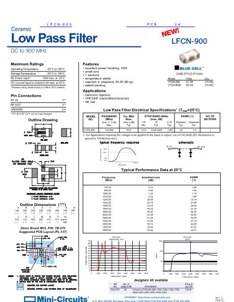 LFCN-900数据手册封面