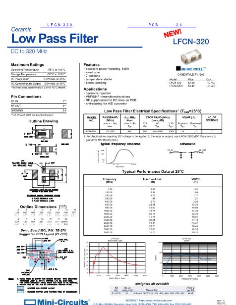 LFCN-320数据手册封面