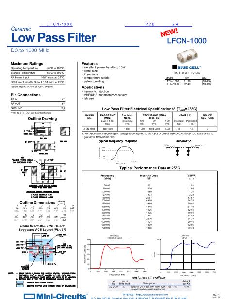 LFCN-1000数据手册封面