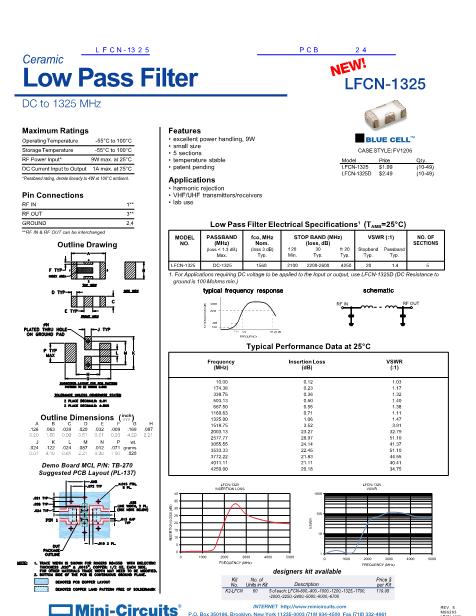 LFCN-1325数据手册封面