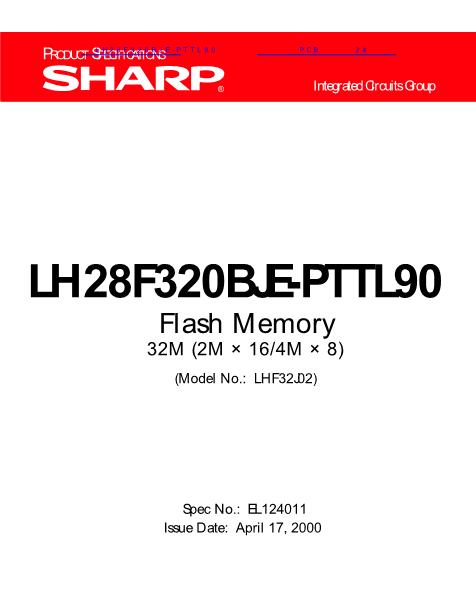 LH28F320BJE-PTTL90數(shù)據(jù)手冊封面