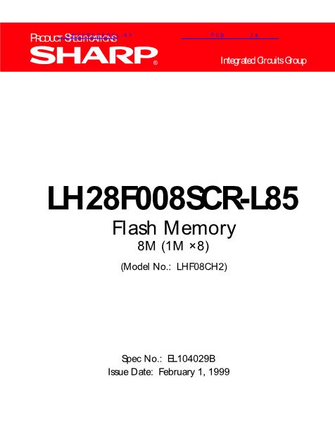 LH28F008SCL-85數(shù)據(jù)手冊封面