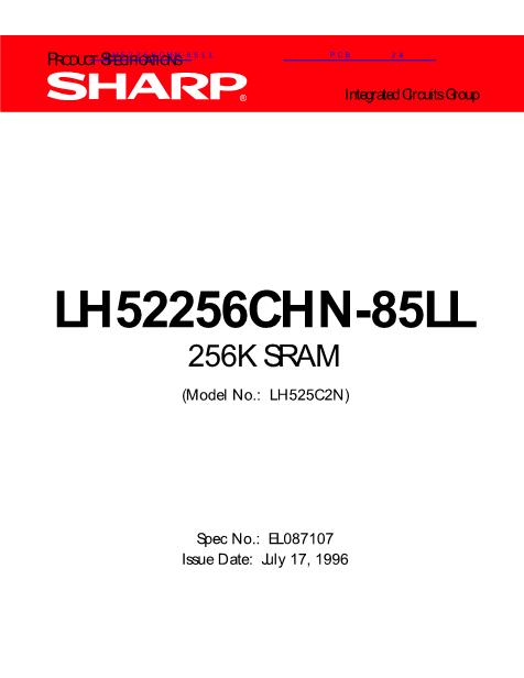 LH52256CHN-85LL数据手册封面