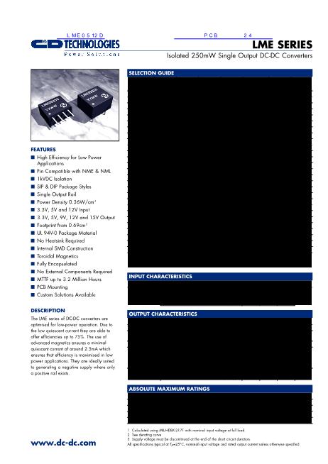 LME0305D數(shù)據(jù)手冊封面