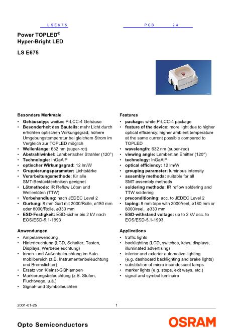 LSE675数据手册封面