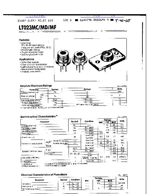LT023MC数据手册封面