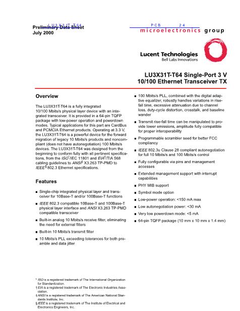 LU3X31T-T64数据手册封面