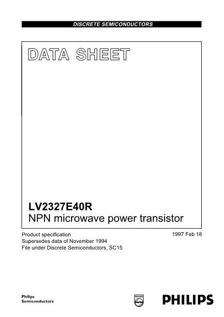 LV2327E40R數(shù)據(jù)手冊封面