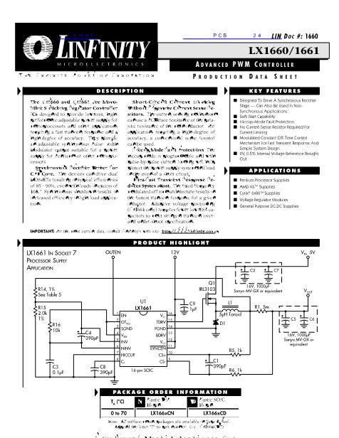 LX1660數(shù)據(jù)手冊封面