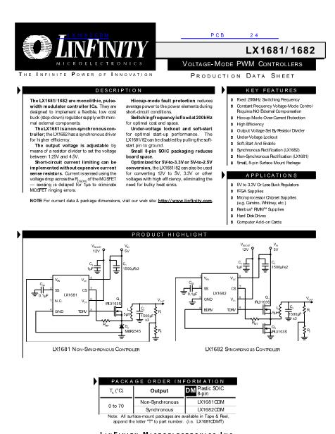 LX1681數(shù)據(jù)手冊封面