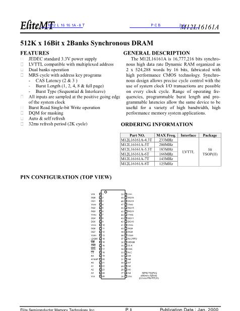 M12L16161A數(shù)據(jù)手冊封面