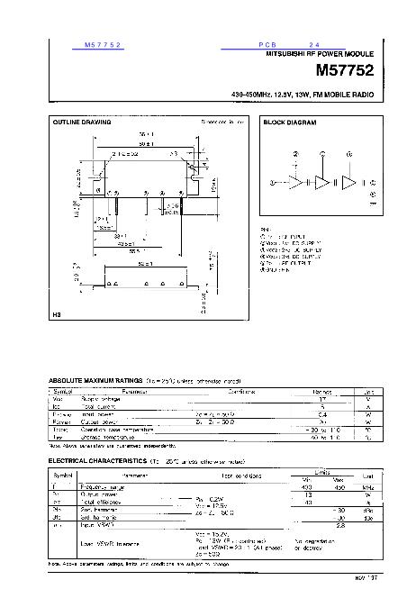 M57752數(shù)據(jù)手冊(cè)封面