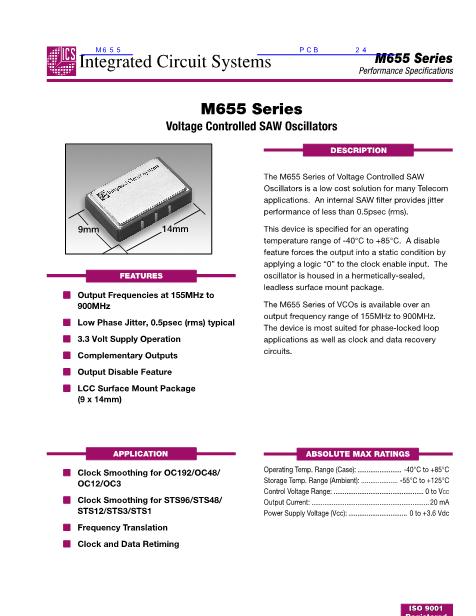 M655數(shù)據(jù)手冊封面