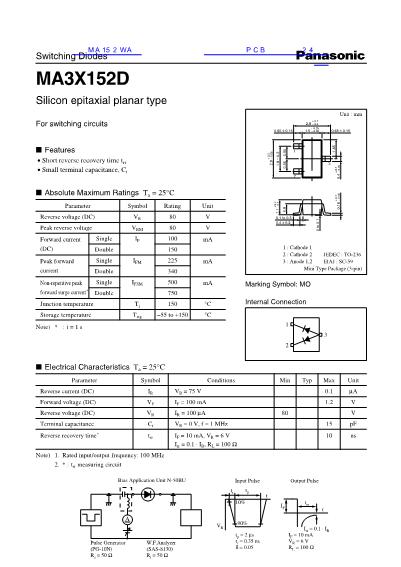 MA152WA數(shù)據(jù)手冊封面