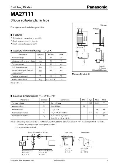 MA27111數(shù)據(jù)手冊封面