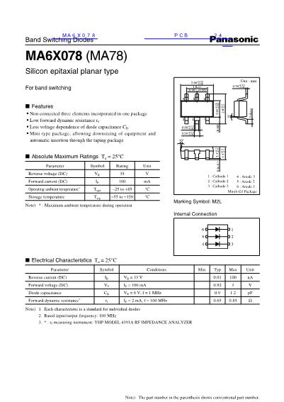 MA6X078數(shù)據(jù)手冊(cè)封面