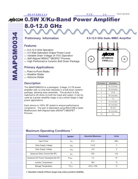 MAAPGM0034數(shù)據(jù)手冊(cè)封面