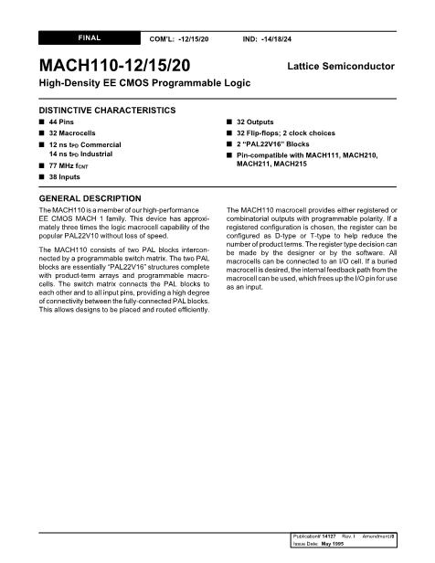 MACH110-12数据手册封面