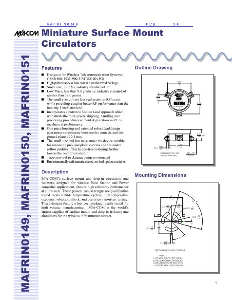 MAFRIN0149數(shù)據(jù)手冊(cè)封面