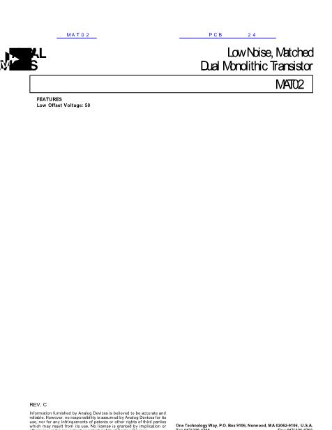 MAT02数据手册封面