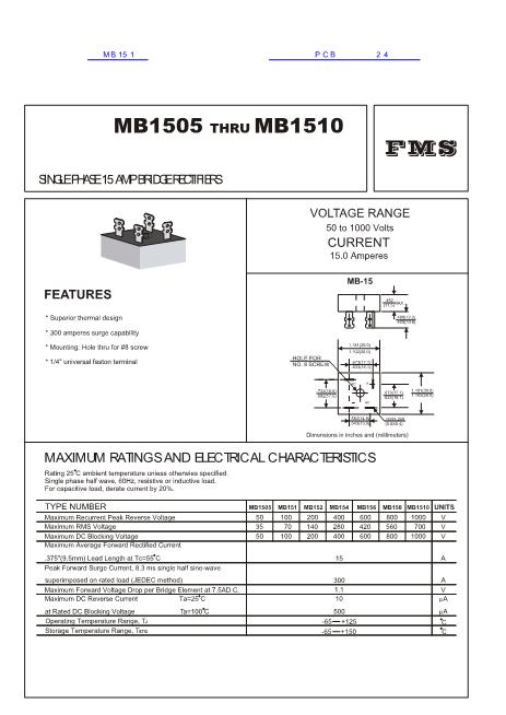 MB151数据手册封面