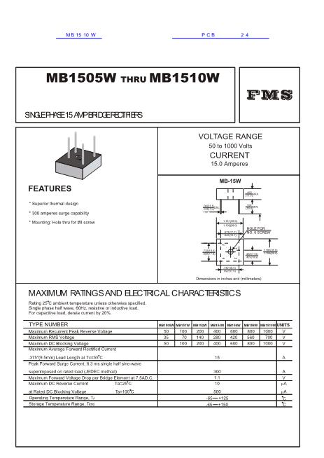 MB1510W数据手册封面