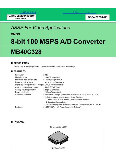 MB40C328数据手册封面