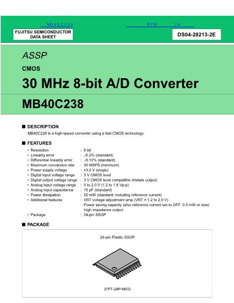 MB40C238数据手册封面