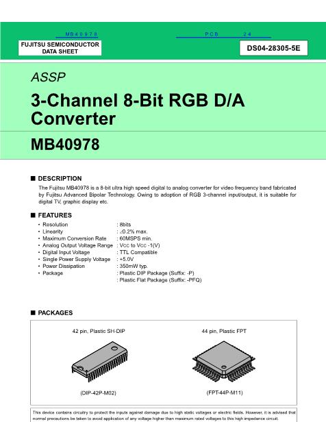 MB40978数据手册封面