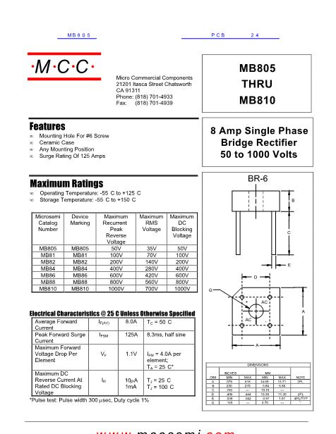 MB805數(shù)據(jù)手冊封面
