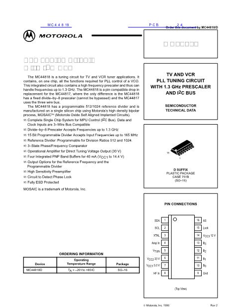 MC44818数据手册封面