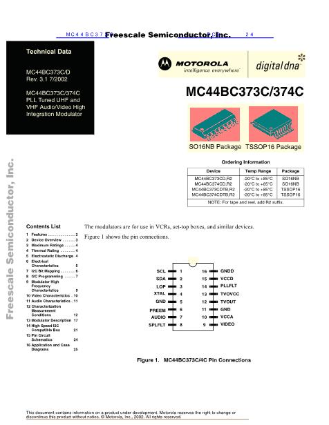 MC44BC373C數(shù)據(jù)手冊(cè)封面