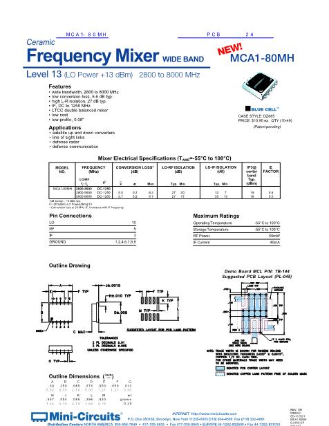 MCA1-80MH数据手册封面