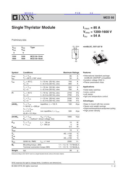 MCO50數(shù)據(jù)手冊封面