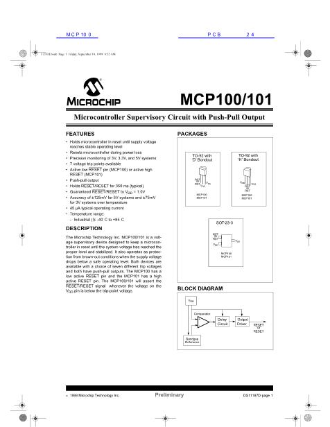 MCP100数据手册封面