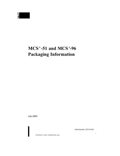 MCS-51数据手册封面