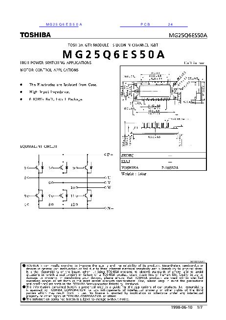 MG25Q6ES50A数据手册封面