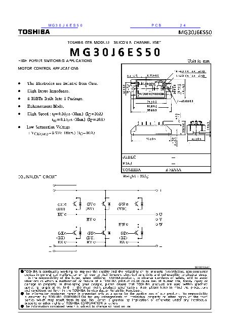MG30J6ES50数据手册封面