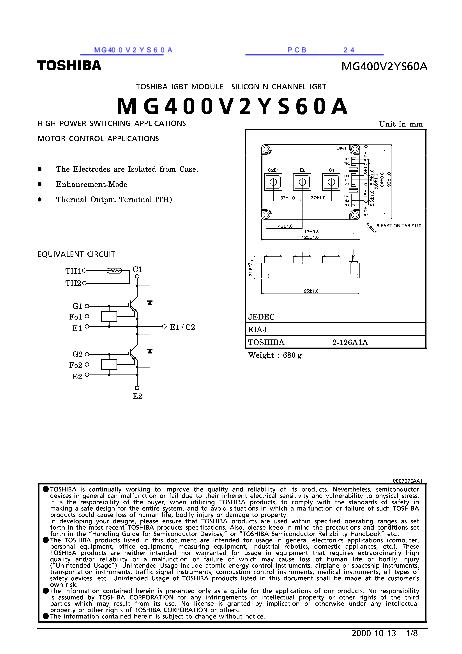 MG400V2YS60A数据手册封面