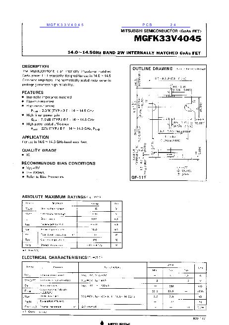 MGFK33V4045數(shù)據(jù)手冊封面