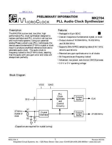 MK2704數(shù)據(jù)手冊(cè)封面