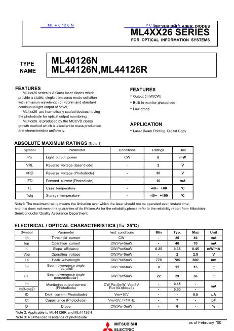ML40126N数据手册封面